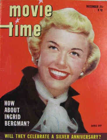 MOVIE TIME magazine side cover December 1952