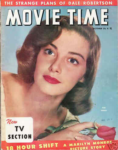 MOVIE TIME magazine side cover October 1953