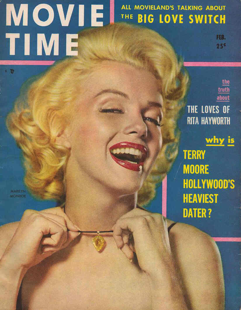 MOVIE TIME magazine side cover February 1954
