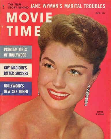 MOVIE TIME magazine side cover August 1954