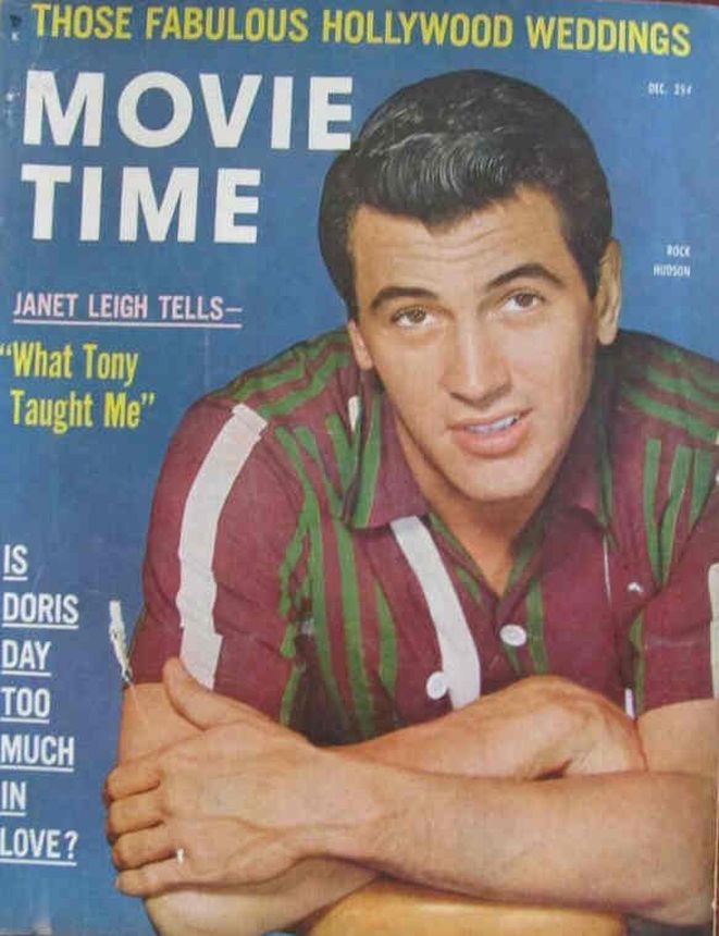 MOVIE TIME magazine side cover December 1954