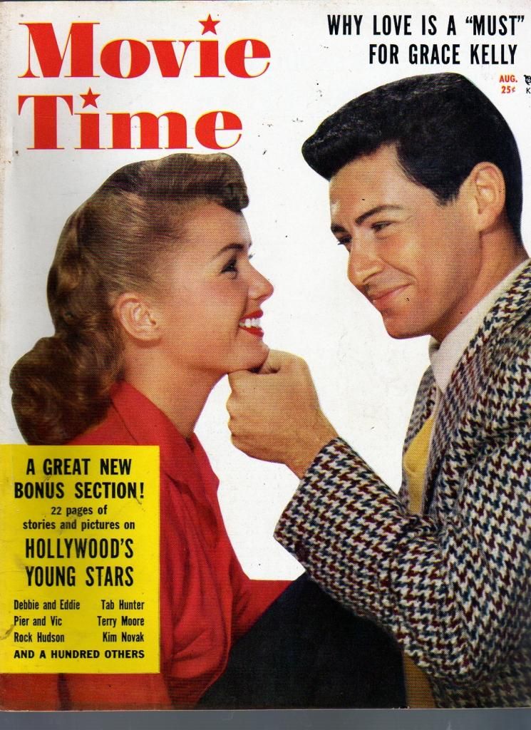 MOVIE TIME magazine side cover August 1955
