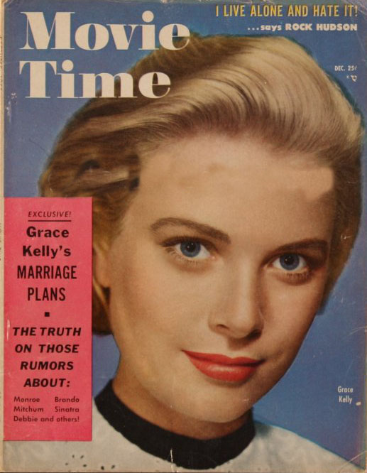 MOVIE TIME magazine side cover December 1955