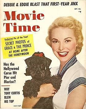 MOVIE TIME magazine side cover September 1956