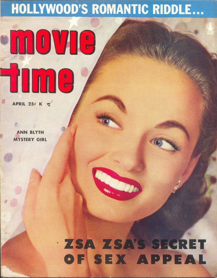 MOVIE TIME magazine side cover  Vol 2 No  3  April 1953