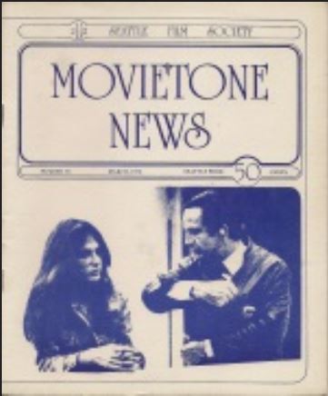 MOVIETONE NEWS magazine side cover Issue 30 March 1974