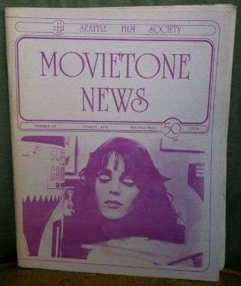 MOVIETONE NEWS magazine side cover Issue 34 August 1974