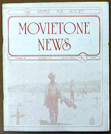 MOVIETONE NEWS magazine cover Issue 36 October 1974