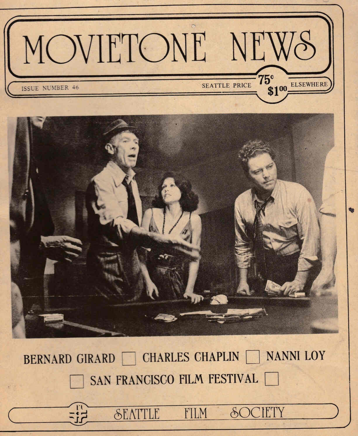 MOVIETONE NEWS magazine cover Issue 46 December 1975