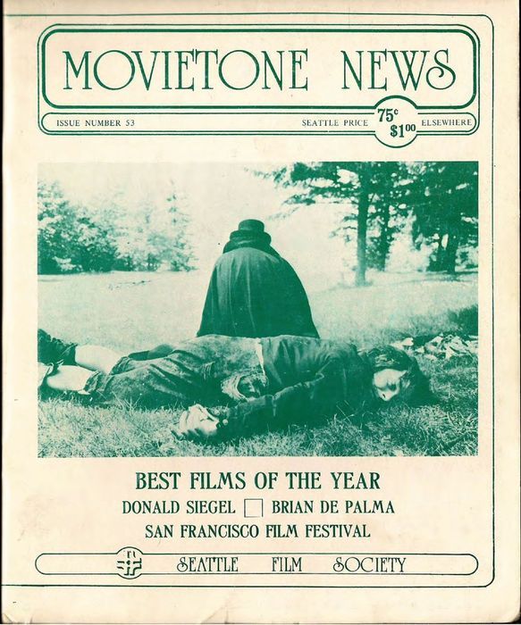 MOVIETONE NEWS magazine side cover Issue 53 January 1977