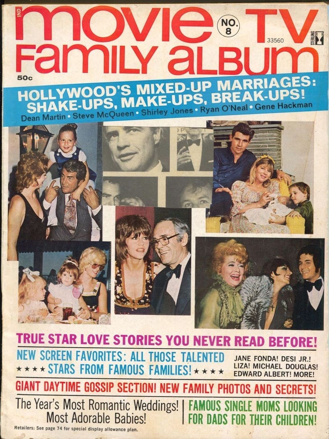 MOVIE TV FAMILY ALBUM magazine side cover Issue 8   1972