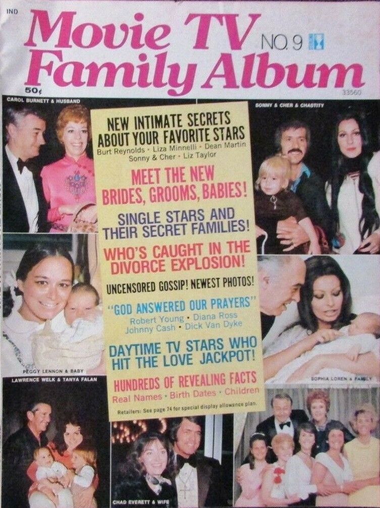 MOVIE TV FAMILY ALBUM magazine side cover Issue 9   1973