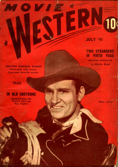 MOVIE WESTERN magazine side cover Issue 1 July 1941