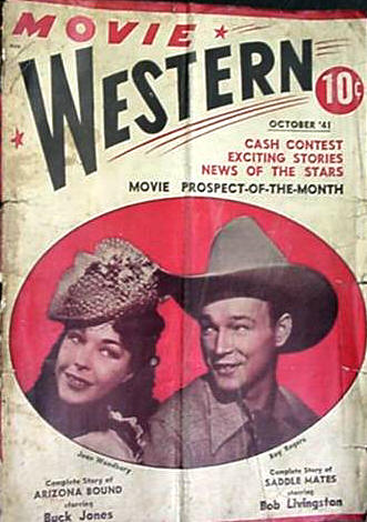 MOVIE WESTERN magazine side cover Issue 2  Vol 1 # 2 October 1941