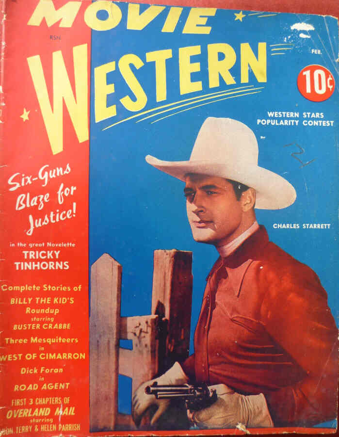MOVIE WESTERN magazine side cover Issue 5 February 1942