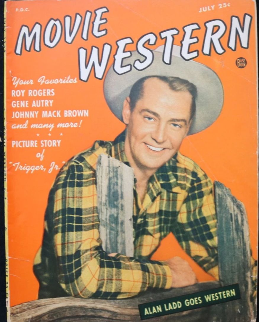 MOVIE WESTERN (1950) magazine side cover Issue 1  Vol 1 # 1 July 1950