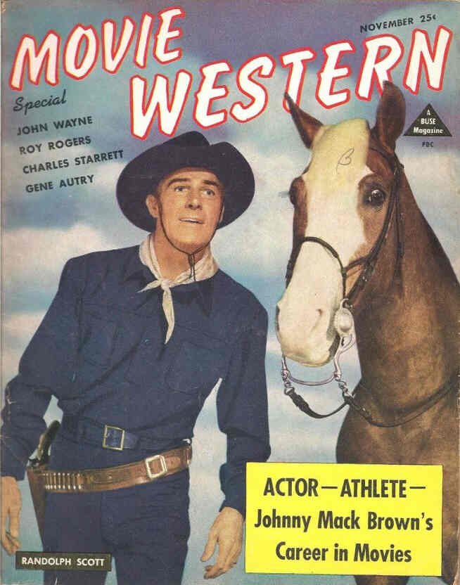 MOVIE WESTERN (1950) magazine side cover Issue 3  Vol 1 # 3 November 1950