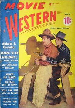 MOVIE WESTERN magazine side cover Issue 6  March 1942