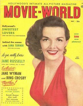 MOVIE WORLD magazine side cover  Vol 3 No 3 May 1952
