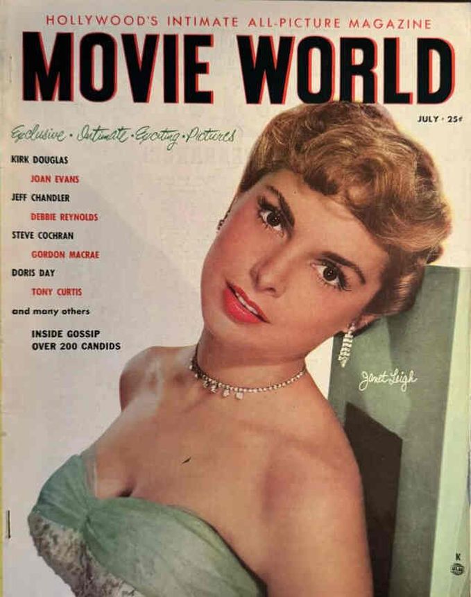 MOVIE WORLD magazine side cover  Vol 3 No 4 July 1952