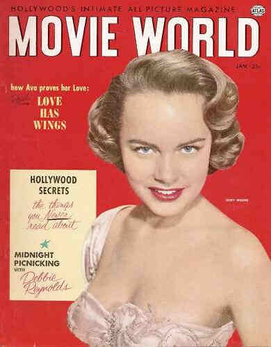 MOVIE WORLD magazine side cover  Vol 4 No 1 January 1953