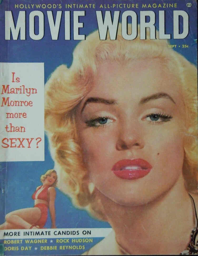 MOVIE WORLD magazine side cover  Vol 4 No 5 September 1953