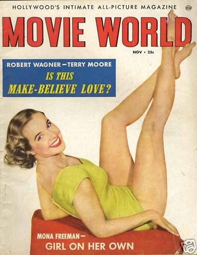 MOVIE WORLD magazine side cover  Vol 4 No 6 November 1953