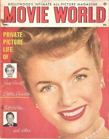 MOVIE WORLD magazine side cover  Vol 6 No 2 April 1955