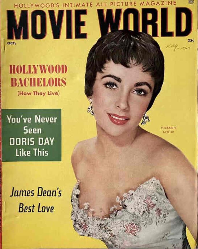 MOVIE WORLD magazine side cover  Vol 6 No 5 October 1955