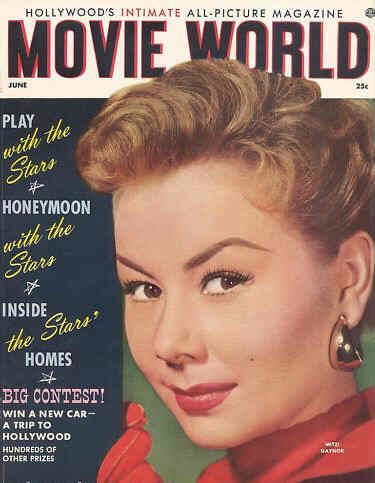 MOVIE WORLD magazine side cover  Vol 7 No 3 June 1956