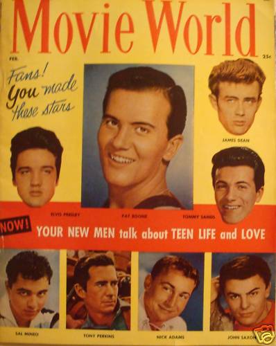 MOVIE WORLD magazine side cover  Vol 3 # 1 February 1958