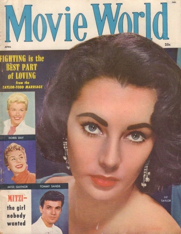 MOVIE WORLD magazine side cover  Vol 3 # 2 April 1958