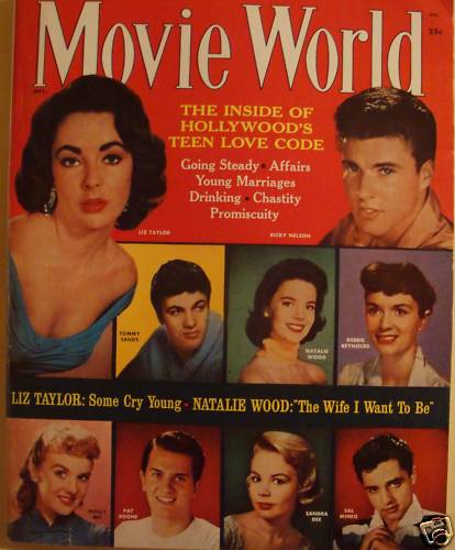 MOVIE WORLD magazine side cover  Vol 3 # 4 September 1958