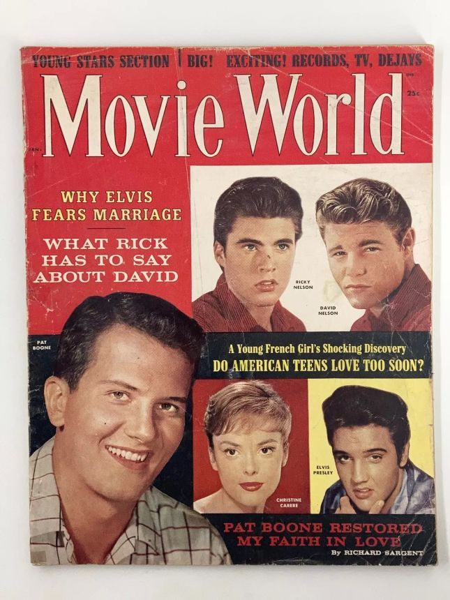 MOVIE WORLD magazine side cover Vol 4 # 1  1959