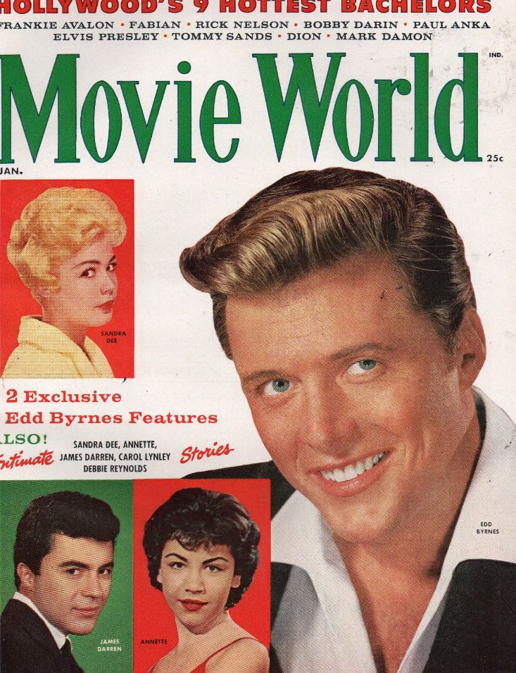 MOVIE WORLD magazine side cover  Vol 5 No 1 January 1960
