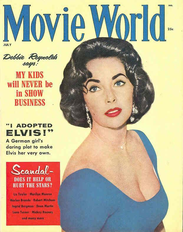 MOVIE WORLD magazine side cover  Vol 5 No 4 July 1960