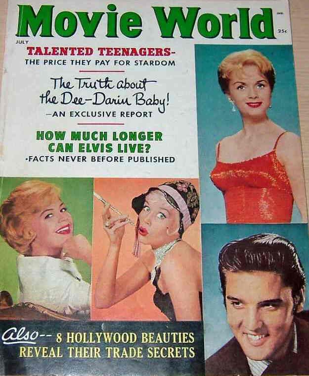 MOVIE WORLD magazine side cover  Vol 6 No 4 July 1961