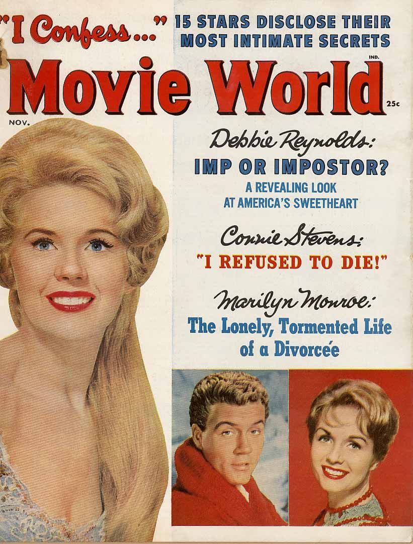 MOVIE WORLD magazine side cover  Vol 6 No 6 November 1961