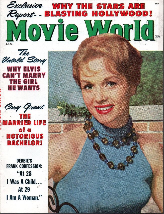 MOVIE WORLD magazine side cover  Vol 7 No 1 January 1962
