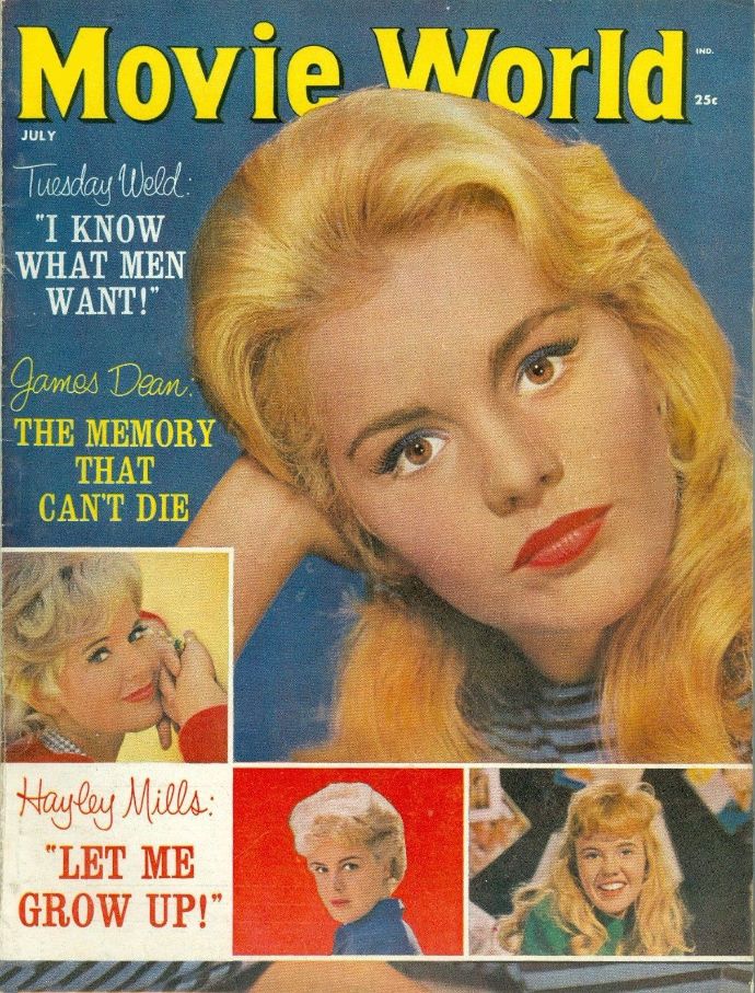 MOVIE WORLD magazine side cover  Vol 7 No 4 July 1962