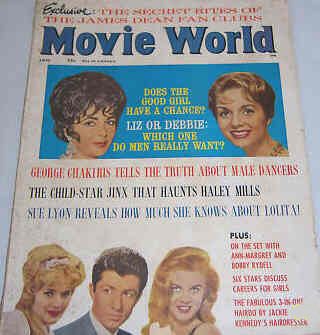 MOVIE WORLD magazine side cover  Vol 8 No 1 January 1963