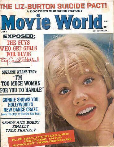 MOVIE WORLD magazine side cover  Vol 8 No 4 July 1963
