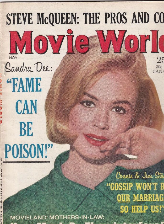MOVIE WORLD magazine side cover  Vol 9 # 6 November 1964