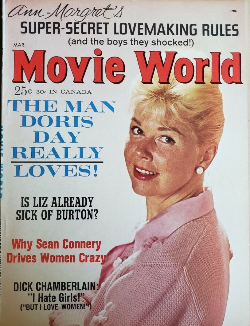 MOVIE WORLD magazine side cover  Vol 10 # 2 March 1965