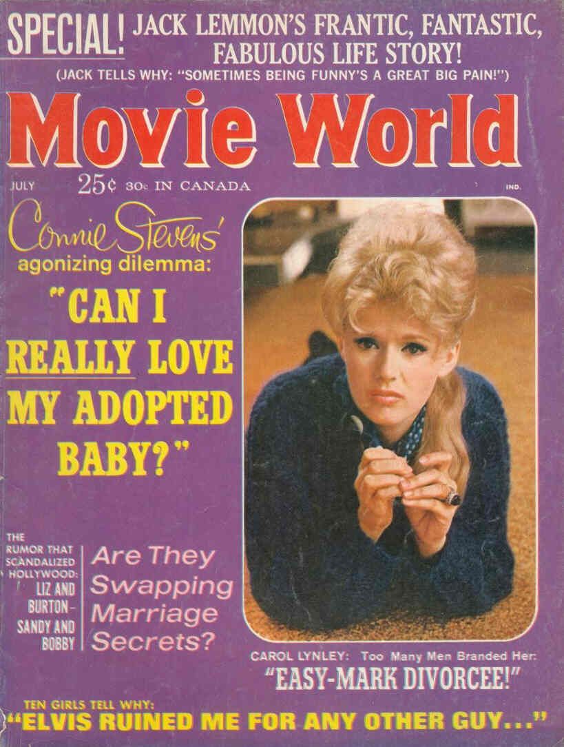 MOVIE WORLD magazine side cover  Vol 10 # 4 July 1965