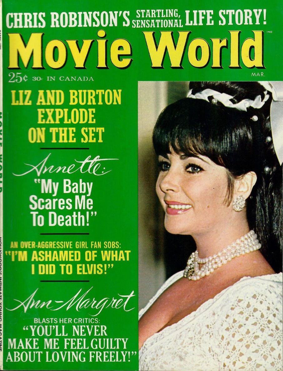 MOVIE WORLD magazine side cover  Vol 11 # 2 March 1966