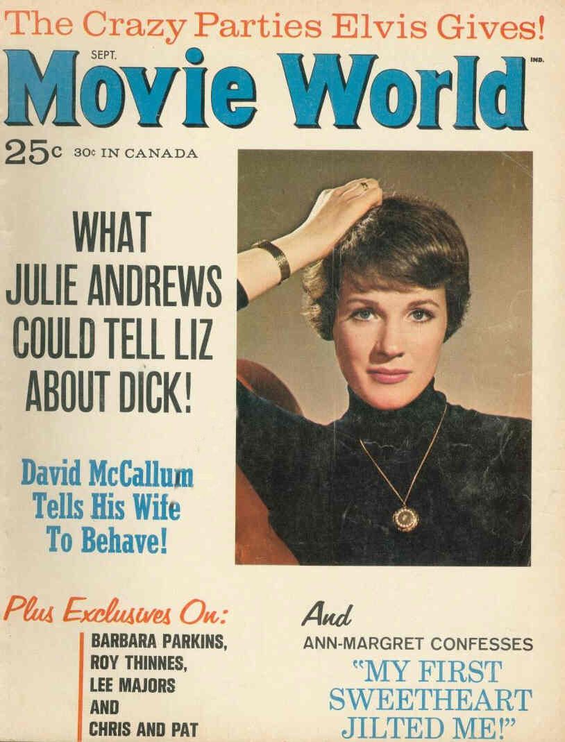 MOVIE WORLD magazine side cover  Vol 11 # 5 September 1966