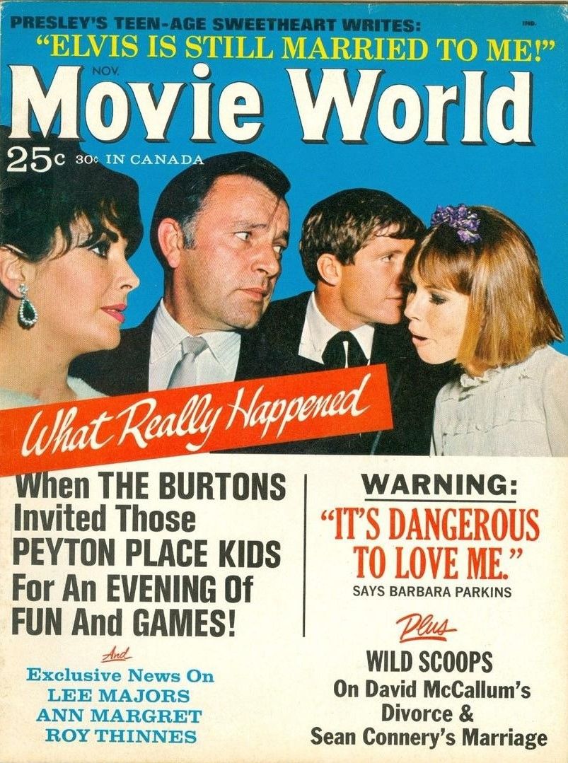 MOVIE WORLD magazine side cover  Vol 11 # 6 November 1966