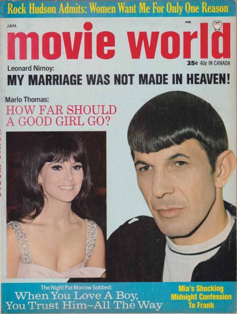 MOVIE WORLD magazine side cover  Vol 13 # 1 January 1968