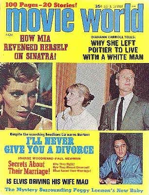 MOVIE WORLD magazine side cover  Vol 13 # 6 November 1968